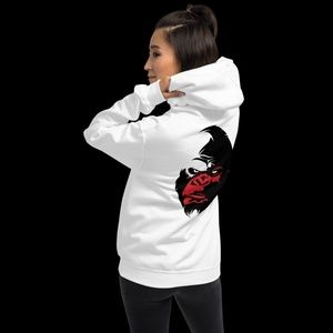 Luxurious Soft Cotton Cozy White MS Hoodie Size Large